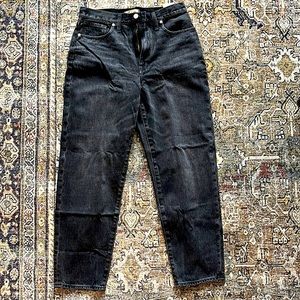 Madewell Baggy Tapered Black Jean, size 28, new with tags